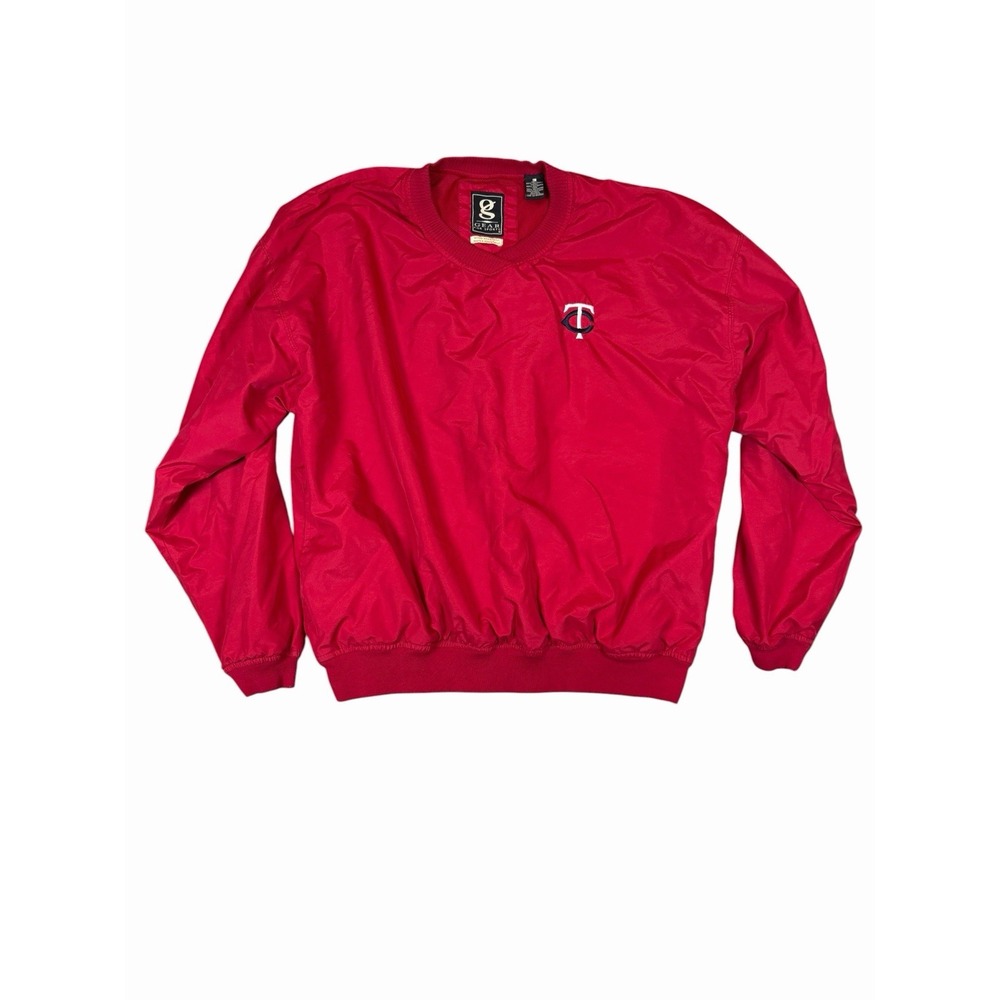 VTG Gear For Sports Minnesota Twins Pullover Jacket Mens L Red Windbreaker MLB